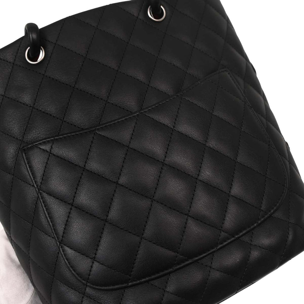 Chanel Black Calfskin Cambon Ligne Tote Handbag