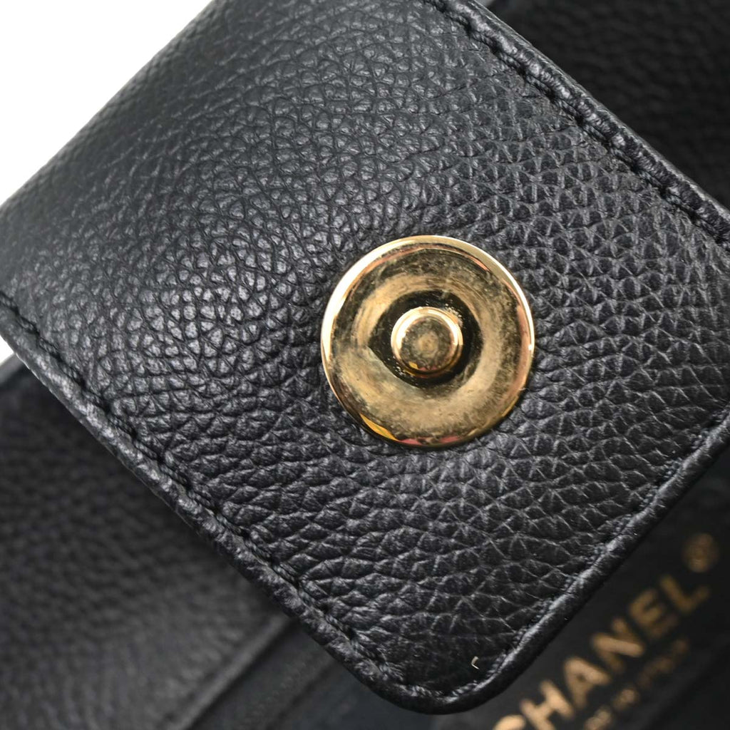 Chanel 2013-2014 Black Calfskin Executive Cerf 2way Shoulder Tote Bag