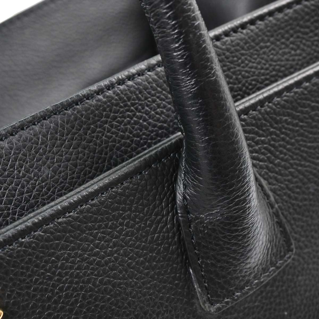 Chanel 2013-2014 Black Calfskin Executive Cerf 2way Shoulder Tote Bag