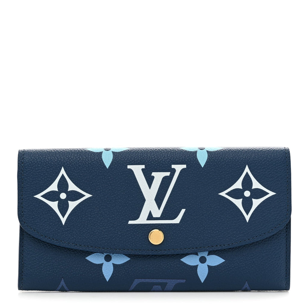 Louis Vuitton Empreinte Monogram Giant Emilie Wallet Gradient Blue