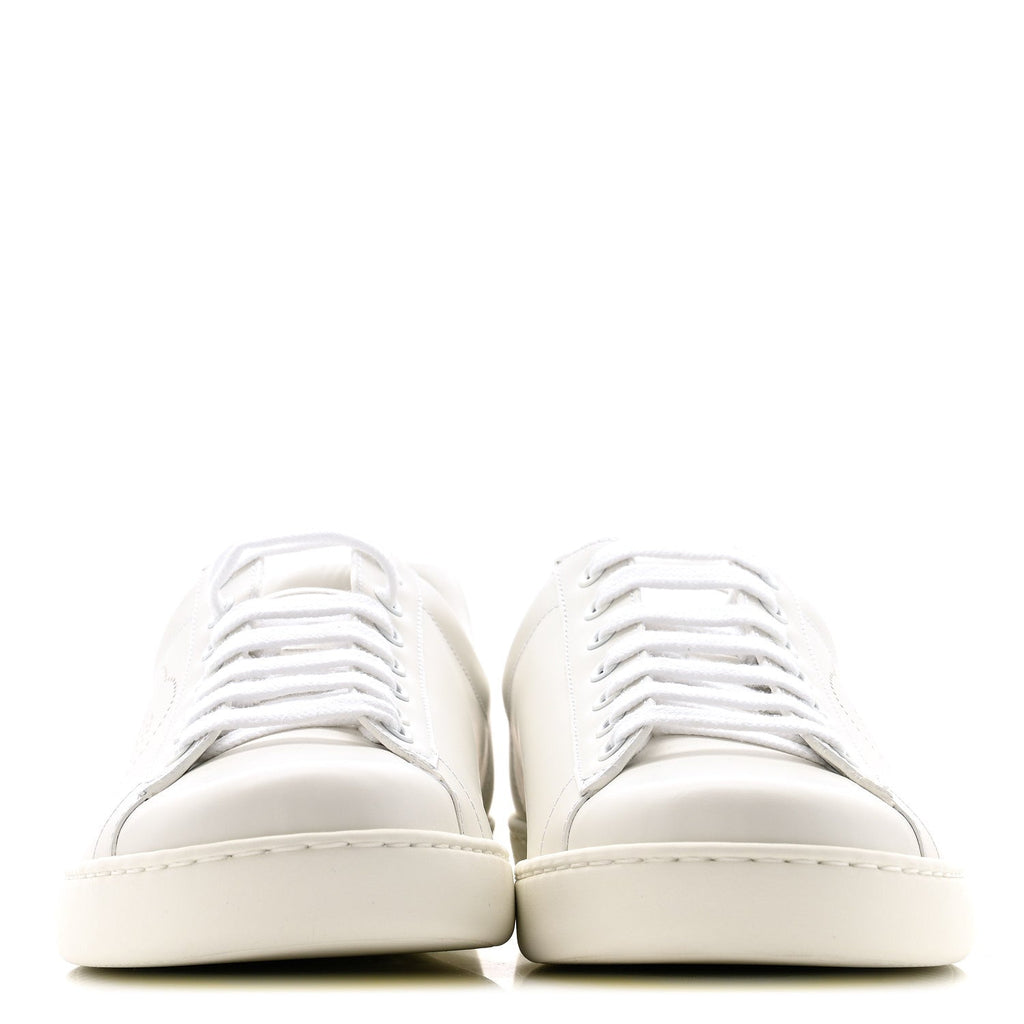 Gucci Calfskin Interlocking G Perforated Mens Ace Sneakers 8 White Grey Sky