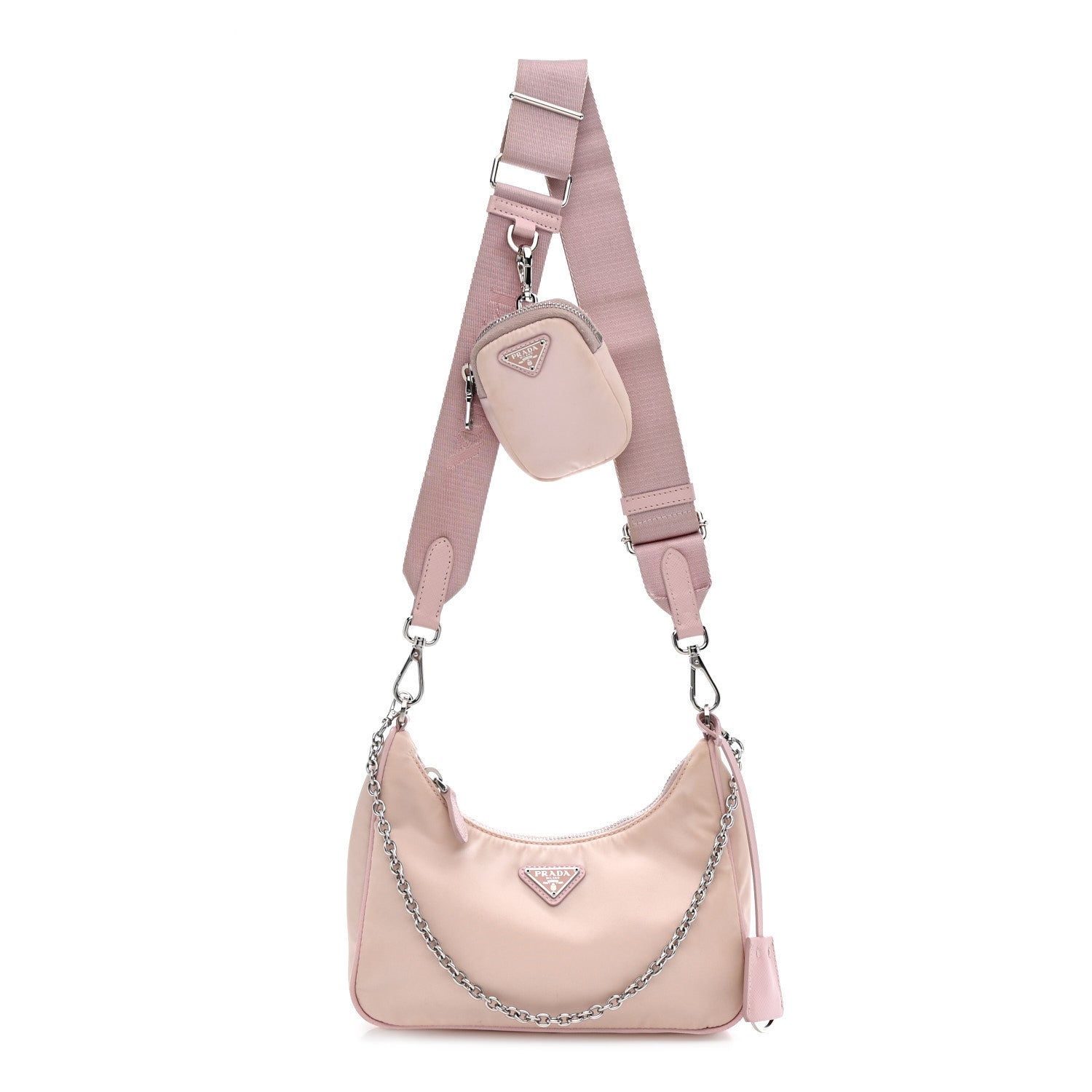 Prada Nylon Re-Edition 2005 Shoulder Bag Alabastro