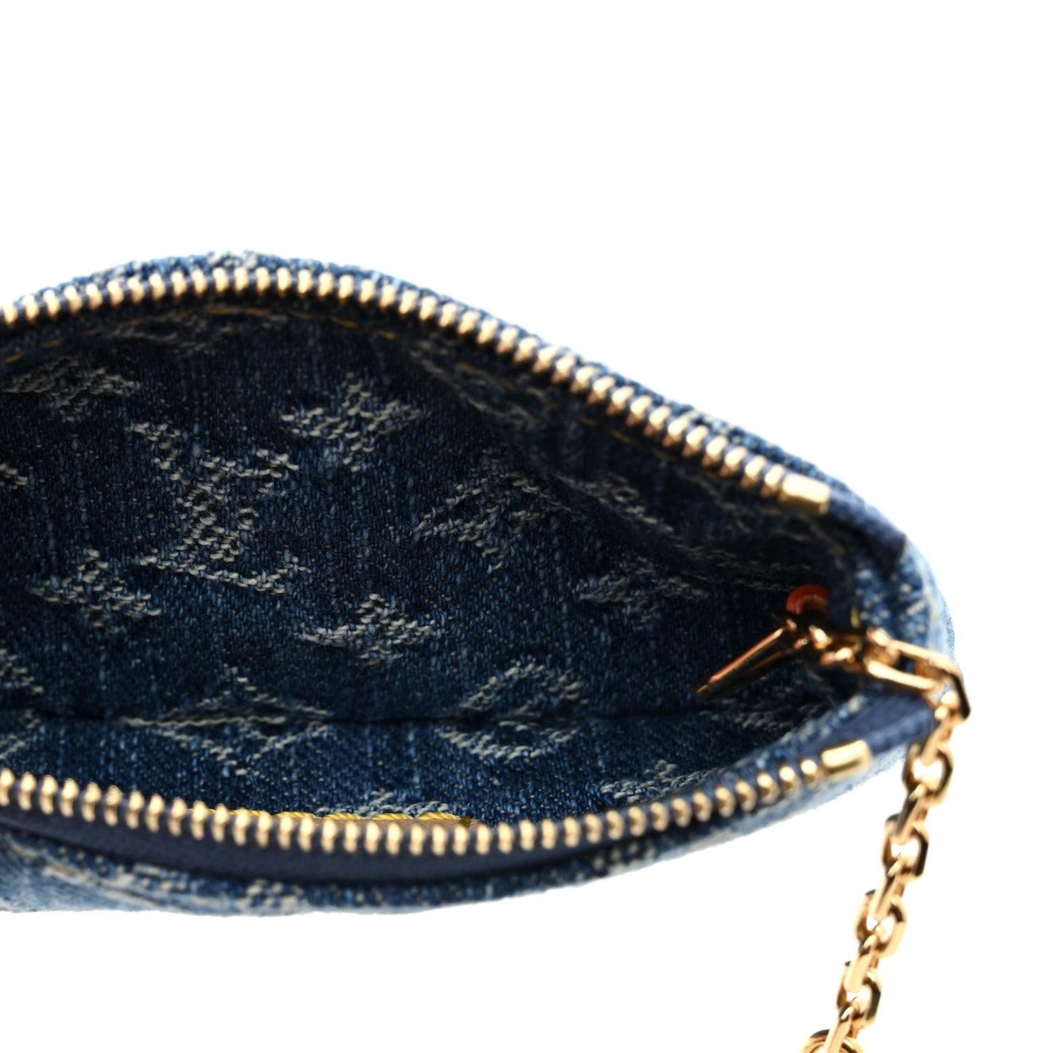 Louis Vuitton LV X TM Monogram Denim Cerises Key Pouch Blue