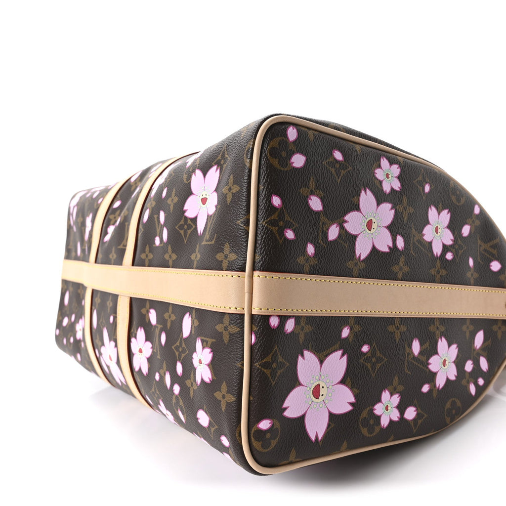 Louis Vuitton LV X TM Monogram Cherry Blossom Keepall Bandouliere 45 Sakura Brown