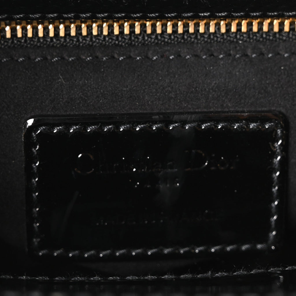 Christian Dior Patent Cannage Mini Lady Dior Black