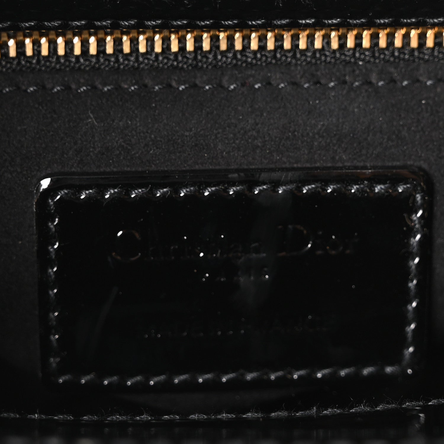 Christian Dior Patent Cannage Mini Lady Dior Black