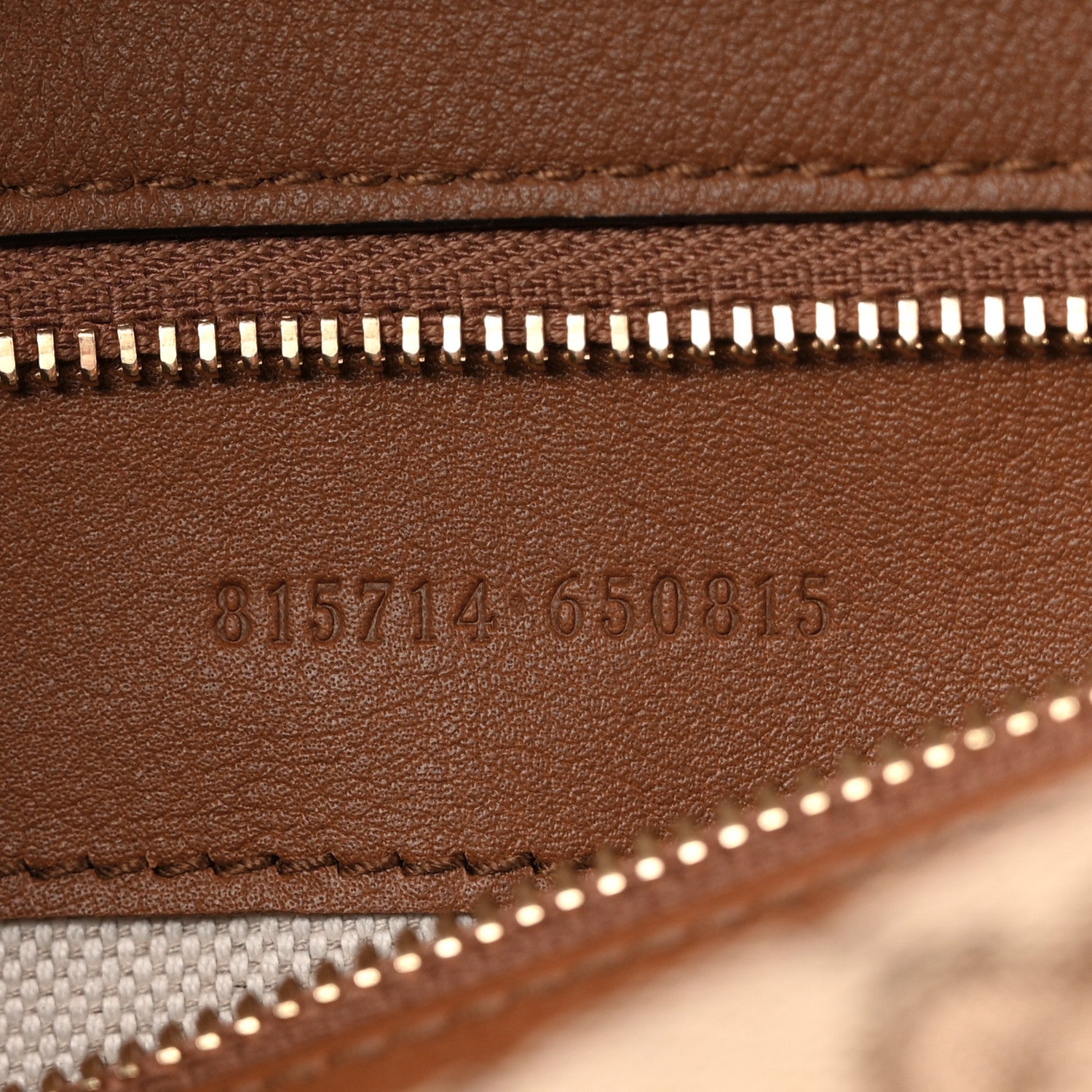 Gucci GG Monogram Calfskin Medium Blondie Top Handle Bag Beige Dark Brown