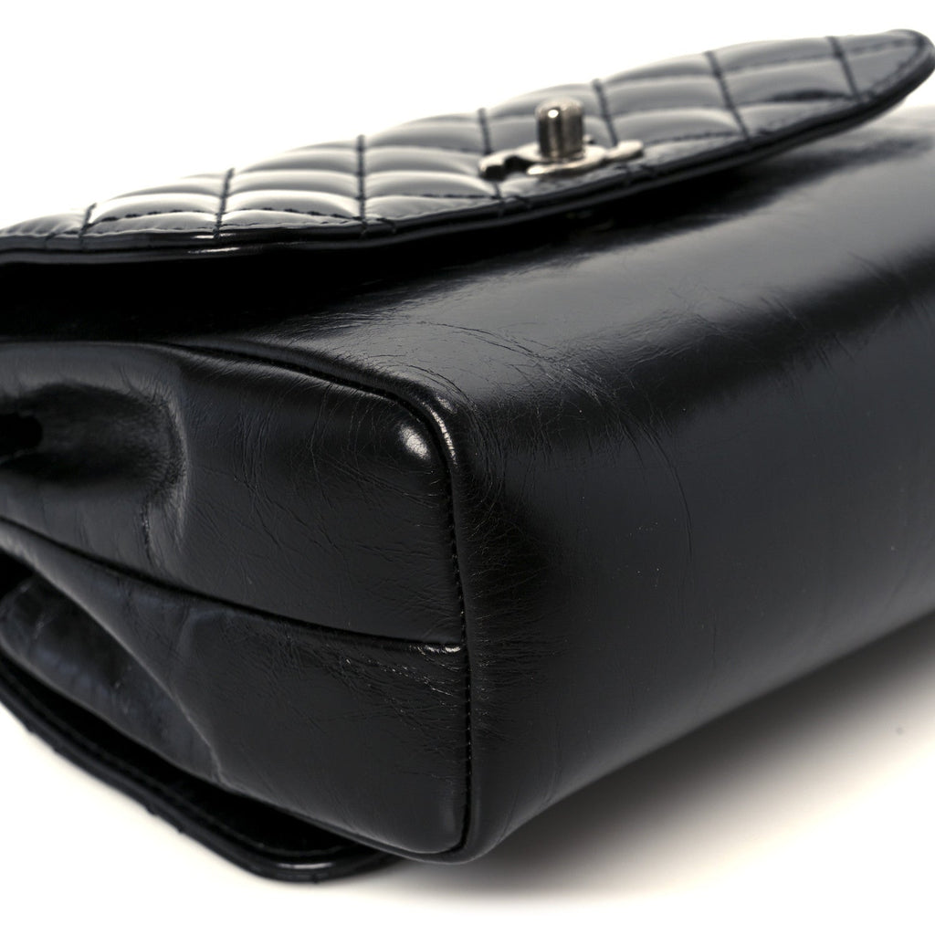 Chanel Glazed Calfskin Pilot Essentials Flap Black