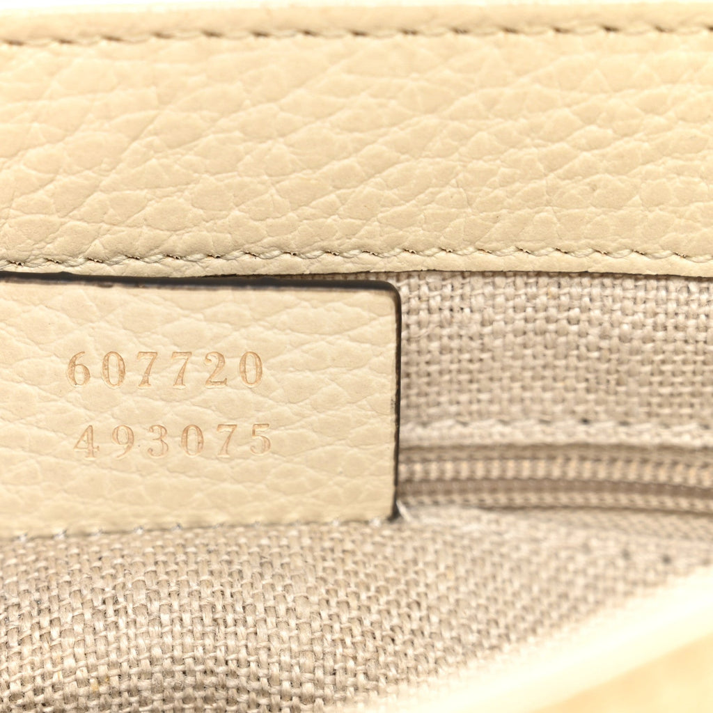 Gucci Dollar Calfskin Interlocking G Crossbody Bag Mystic White