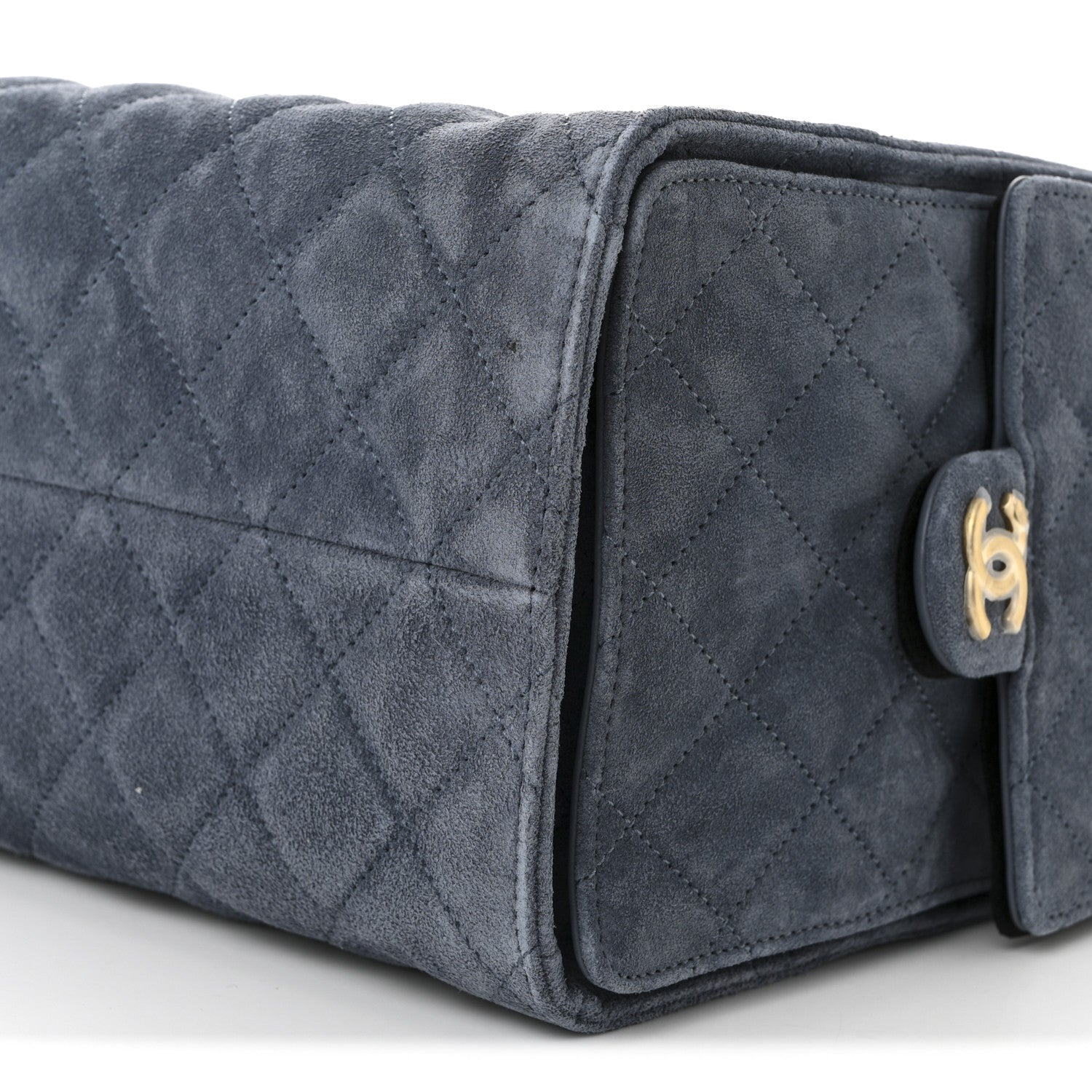 Chanel Suede Quilted Medium Chanel 25 Handbag Blue