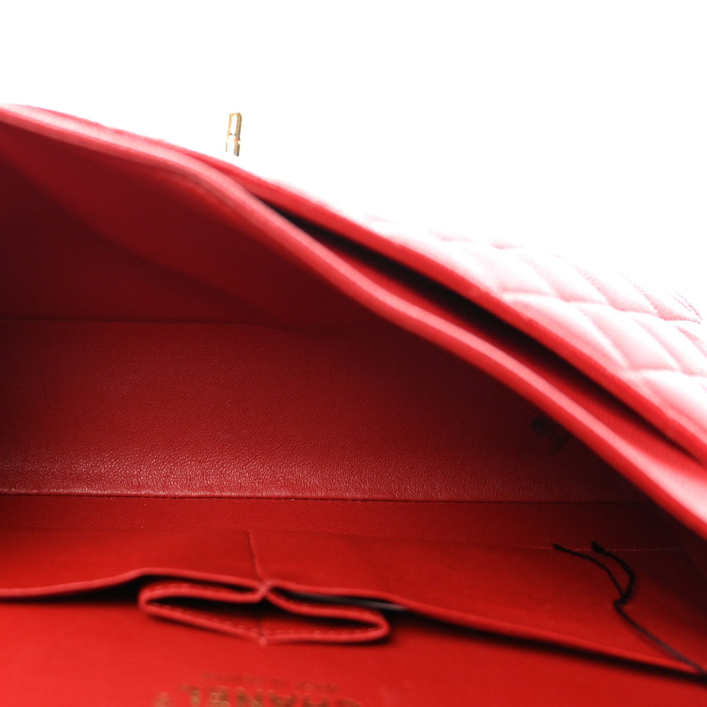 Chanel Caviar Quilted Medium Double Flap Red