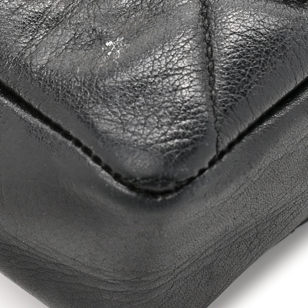 Lambskin Quilted Flap Waist Belt Bag 75 30 Black