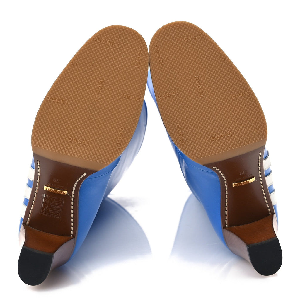 Gucci X ADIDAS Calfskin Elizabeth Knee Boots 39 Blue