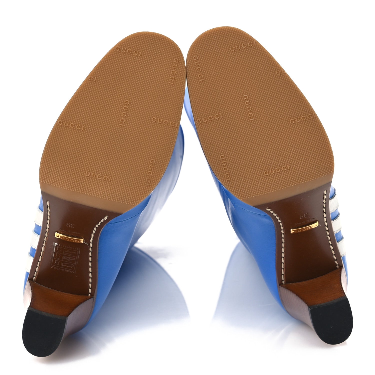 Gucci X ADIDAS Calfskin Elizabeth Knee Boots 39 Blue