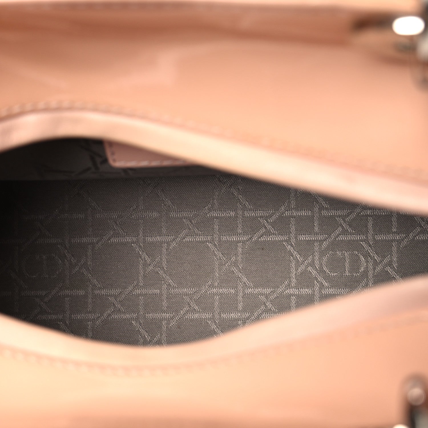 Christian Dior Patent Cannage Medium Lady Dior Rose Clair