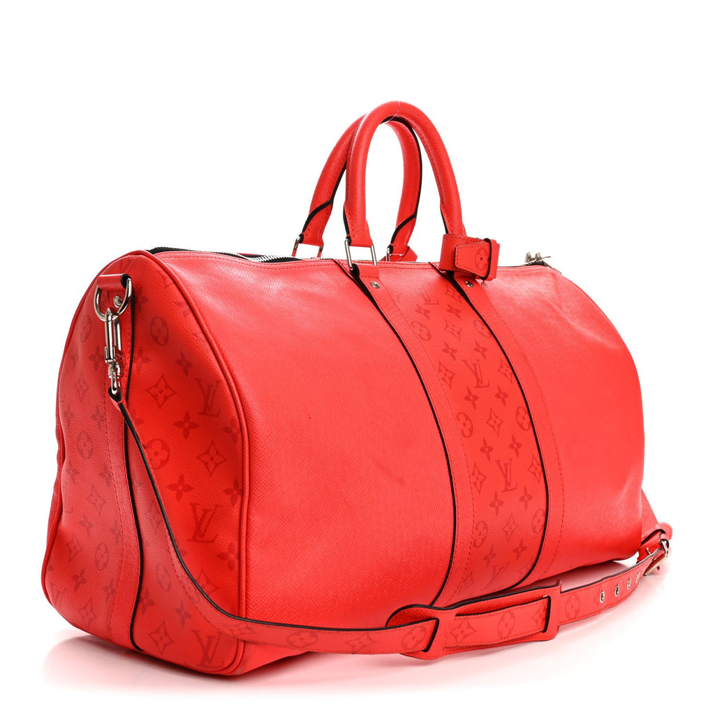 Louis Vuitton Taigarama Keepall Bandouliere 50 Fire Red