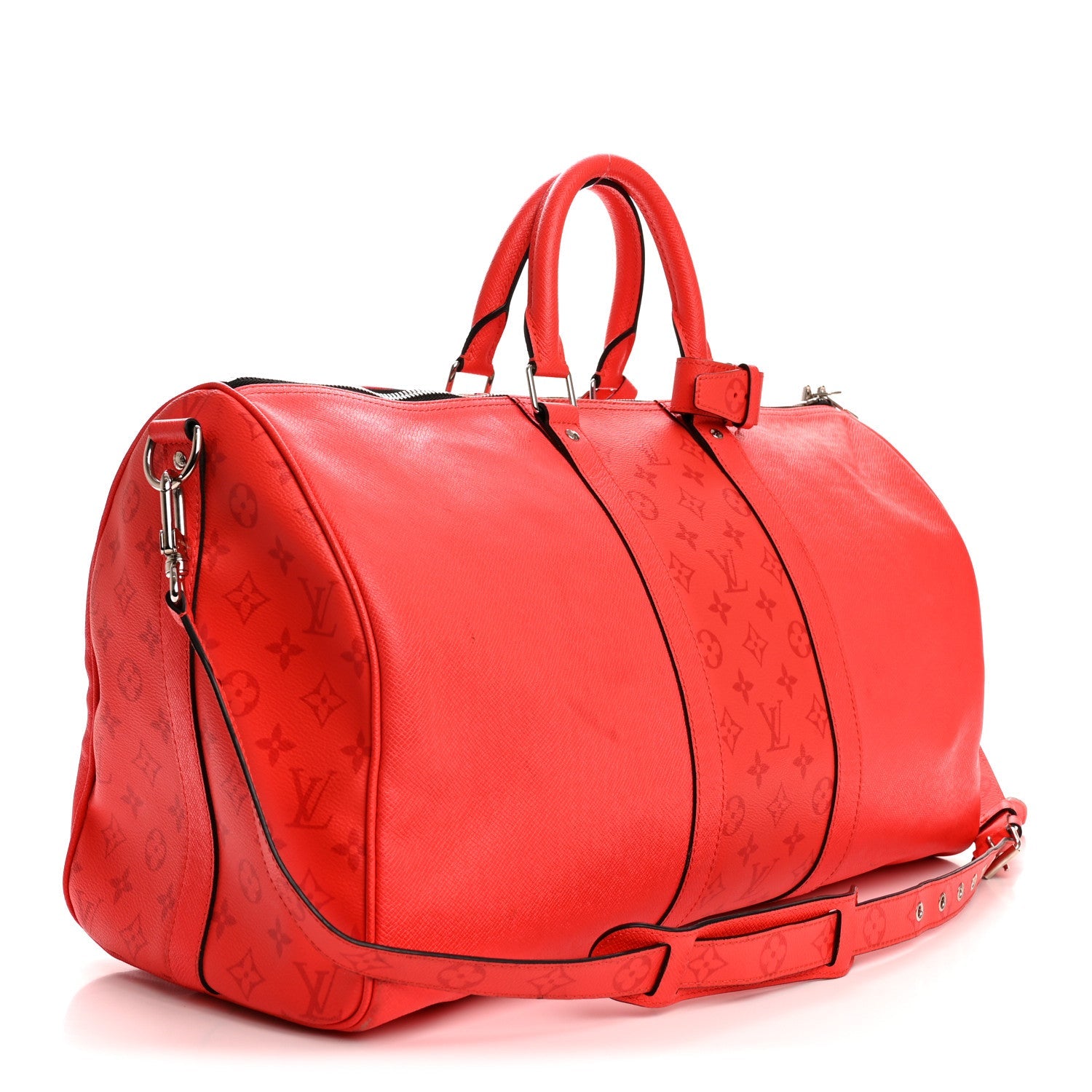 Louis Vuitton Taigarama Keepall Bandouliere 50 Fire Red