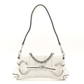 Gucci Nappa Vertical Matelasse Small Maxi Horsebit Chain Shoulder Bag Great White