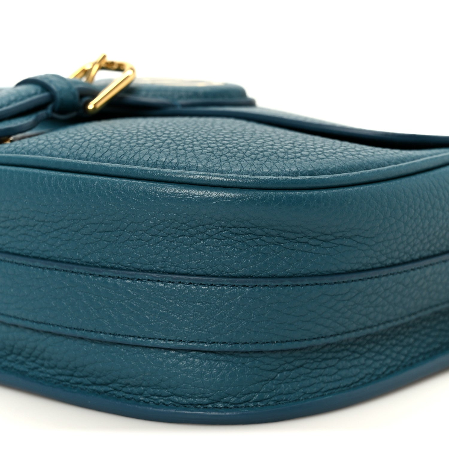 Christian Dior Grained Calfskin Medium Bobby Flap Steel Blue