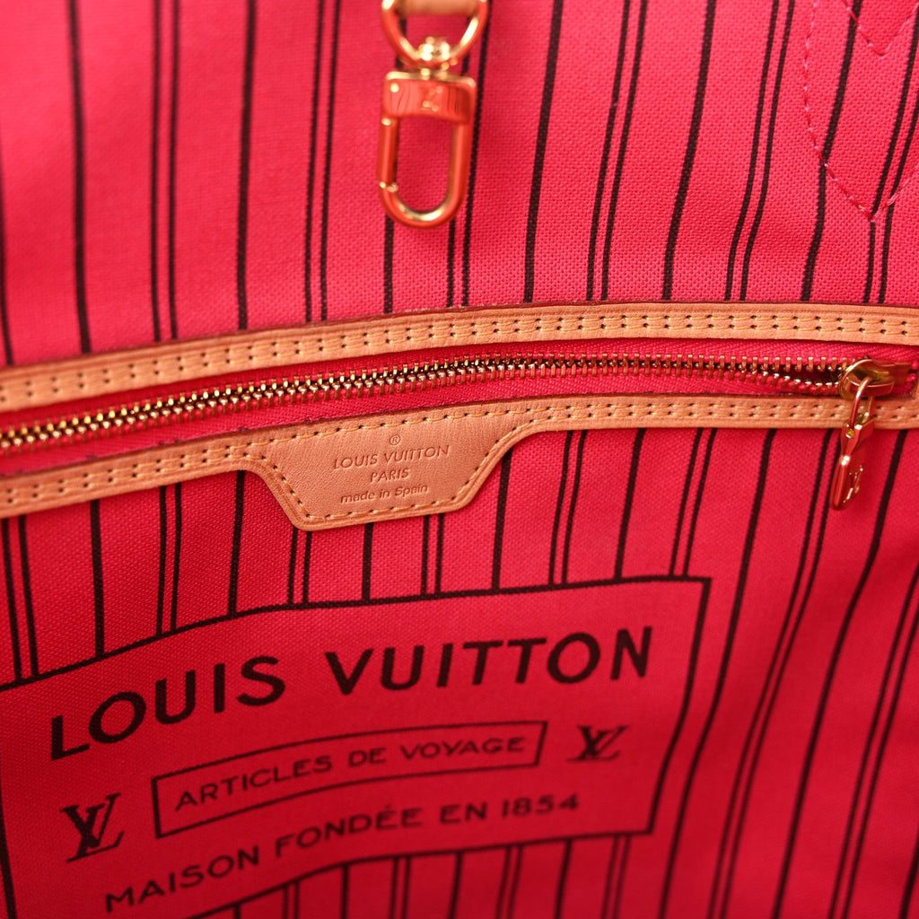 Louis Vuitton Monogram Bay Neverfull MM Rose Ballerine Poppy