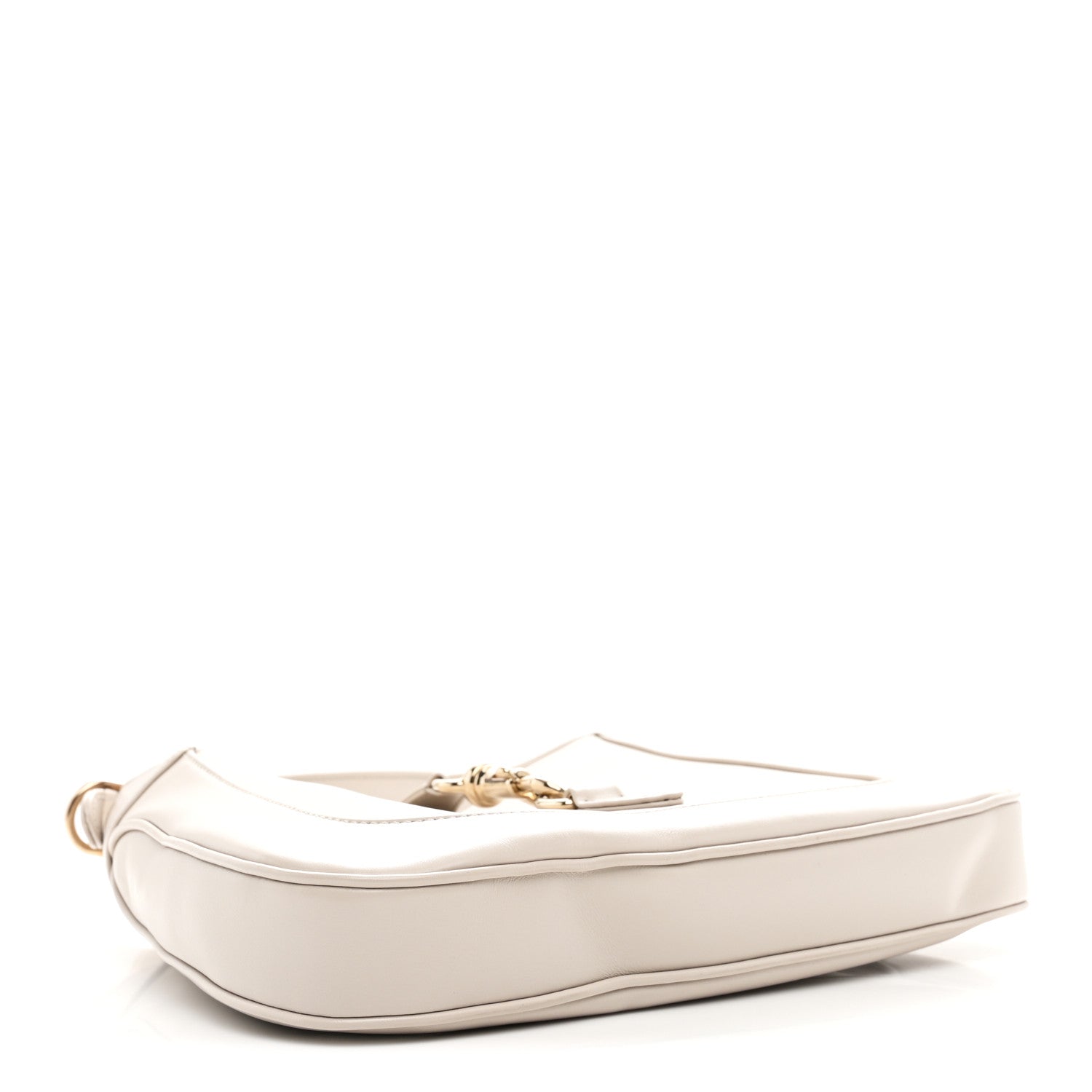 Gucci Ancora Calfskin Web Small Jackie Shoulder Bag Light Grey