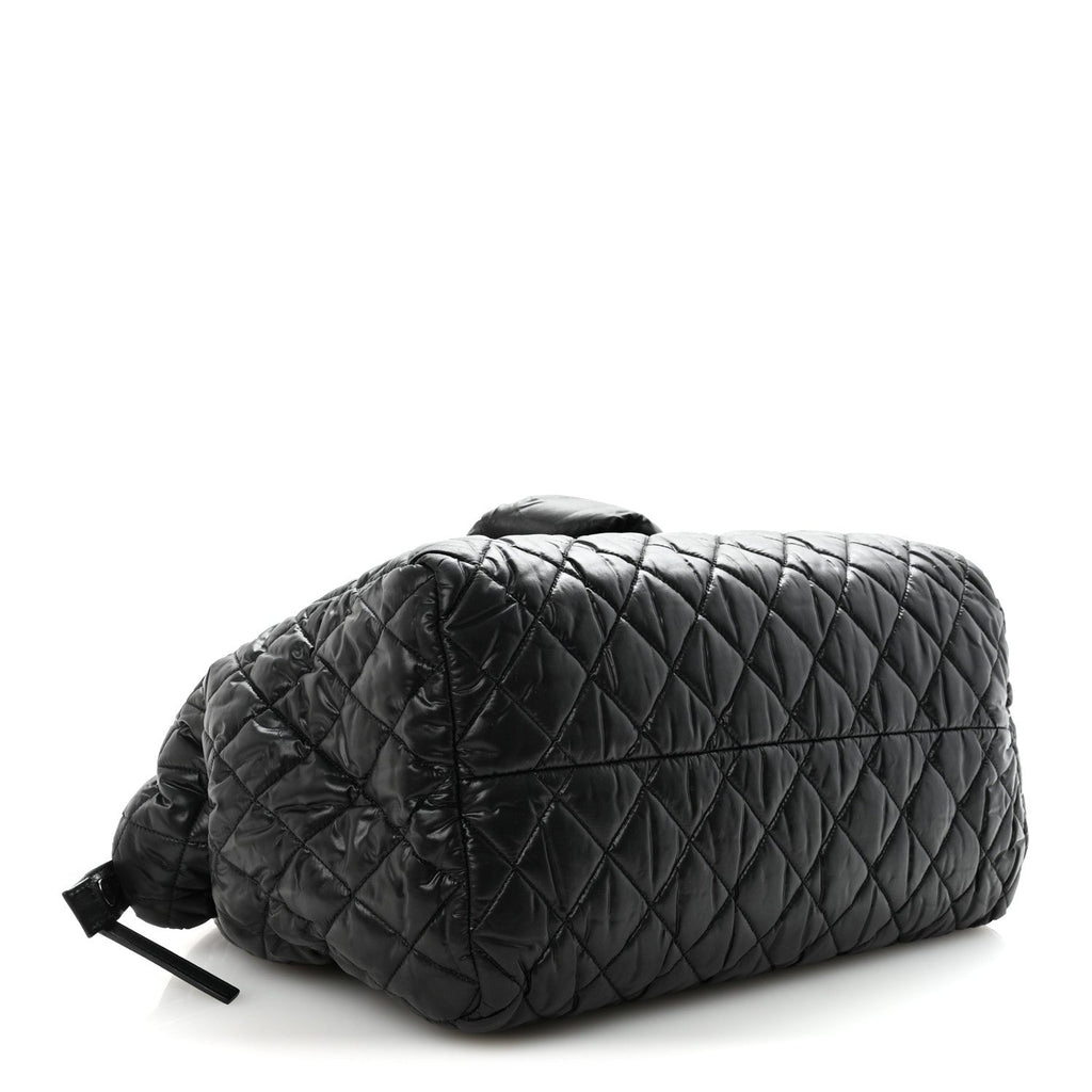 Chanel Nylon Quilted Medium Coco Cocoon Tote Black
