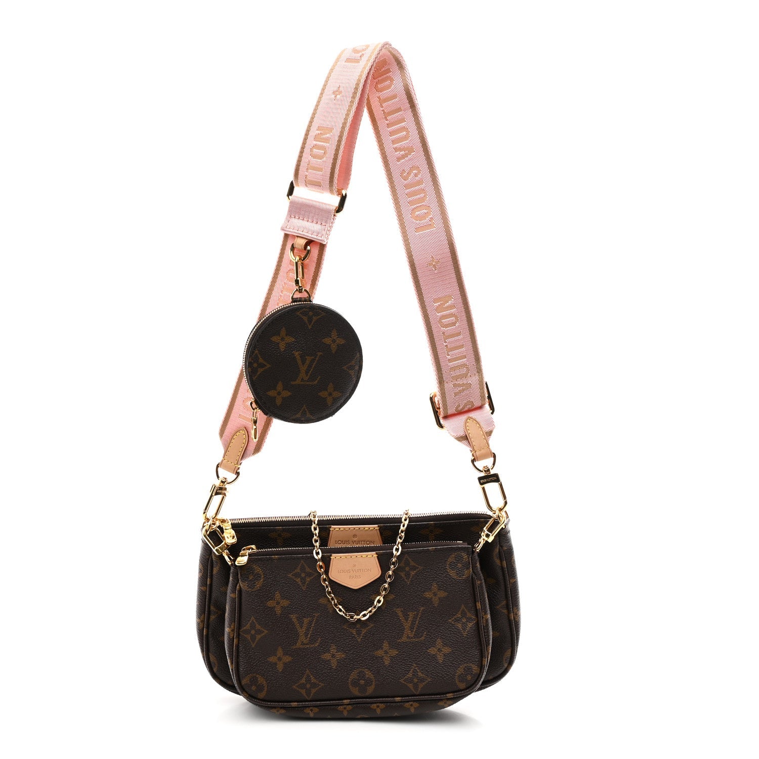 Louis Vuitton Monogram Multi Pochette Accessories Rose Clair