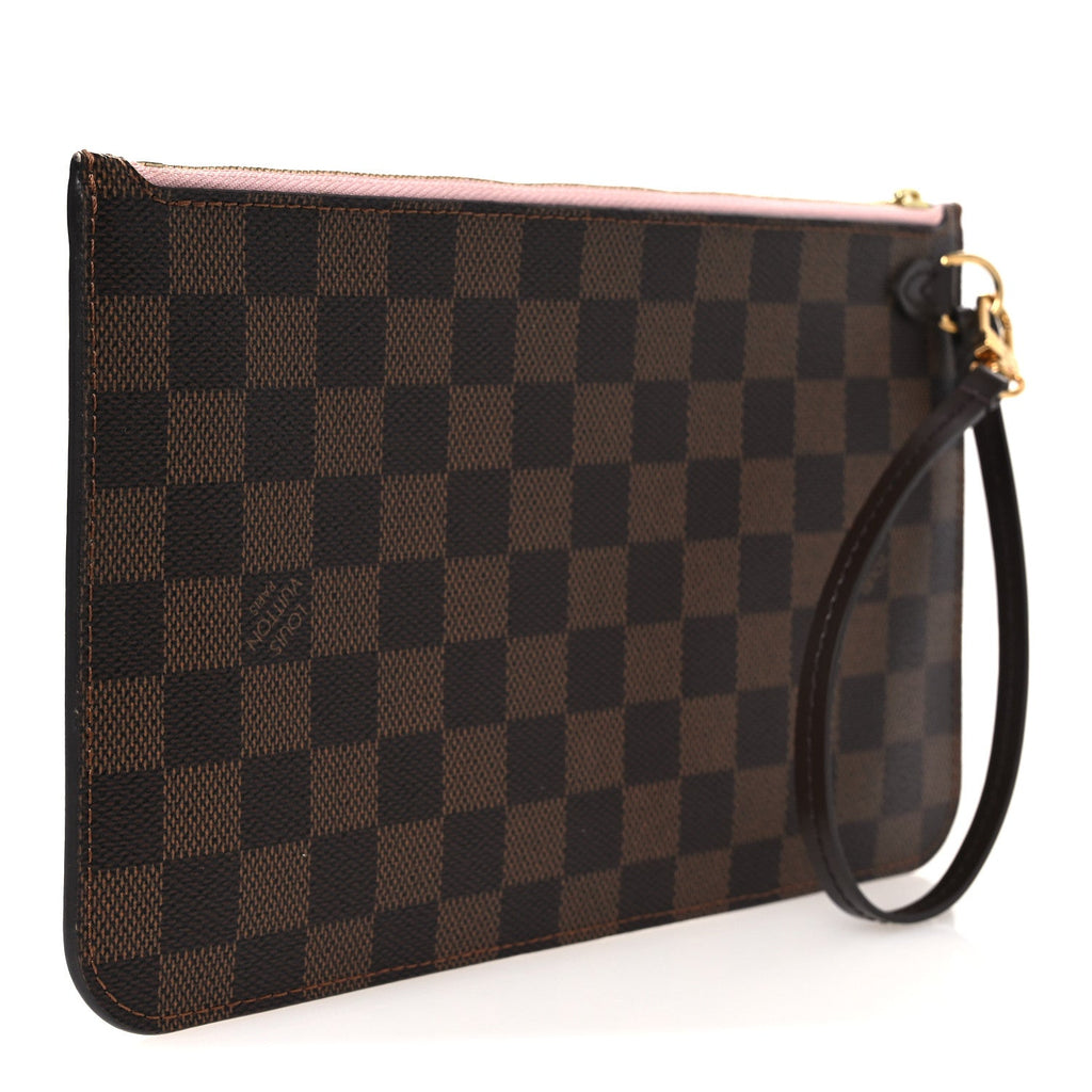 Louis Vuitton Damier Ebene Neverfull MM GM Pochette Rose Ballerine