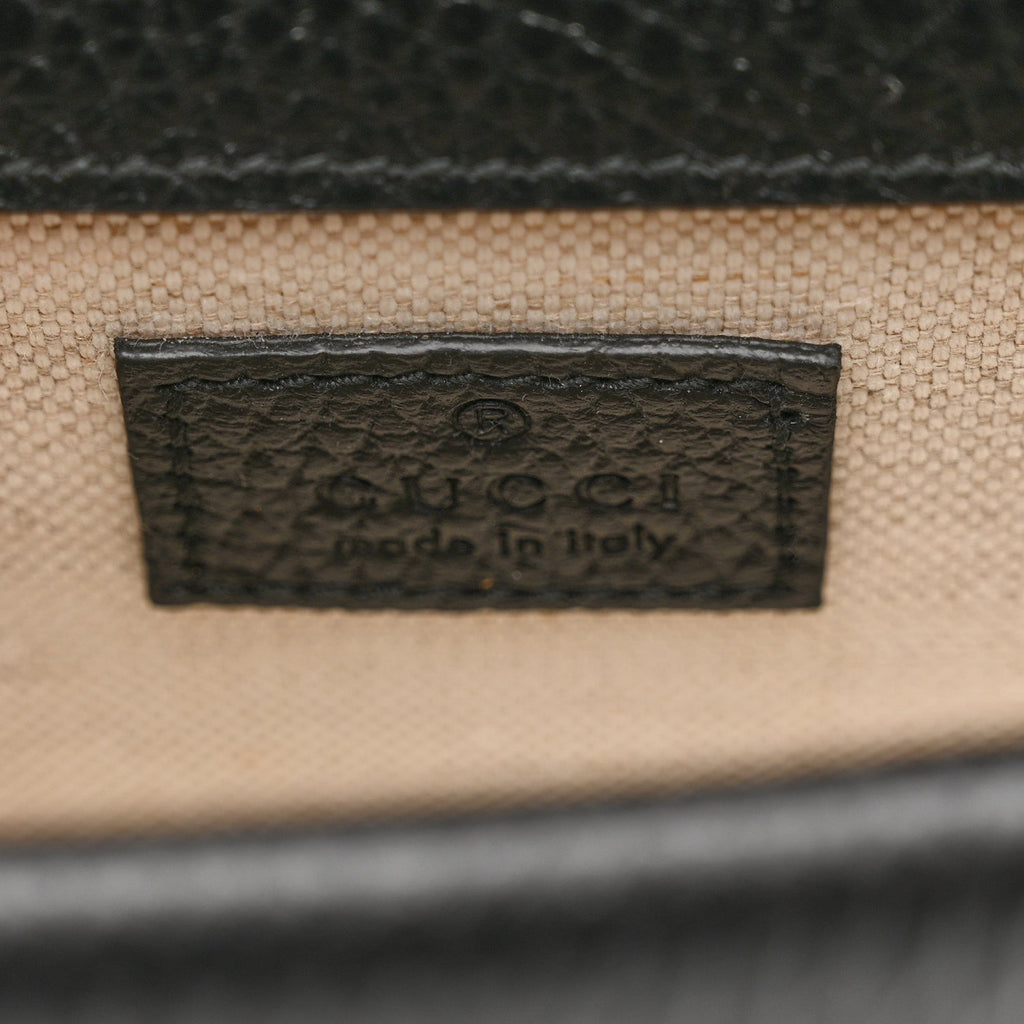 Gucci Dollar Calfskin Crystal Mini Dionysus Top Handle Bag Black Crystal