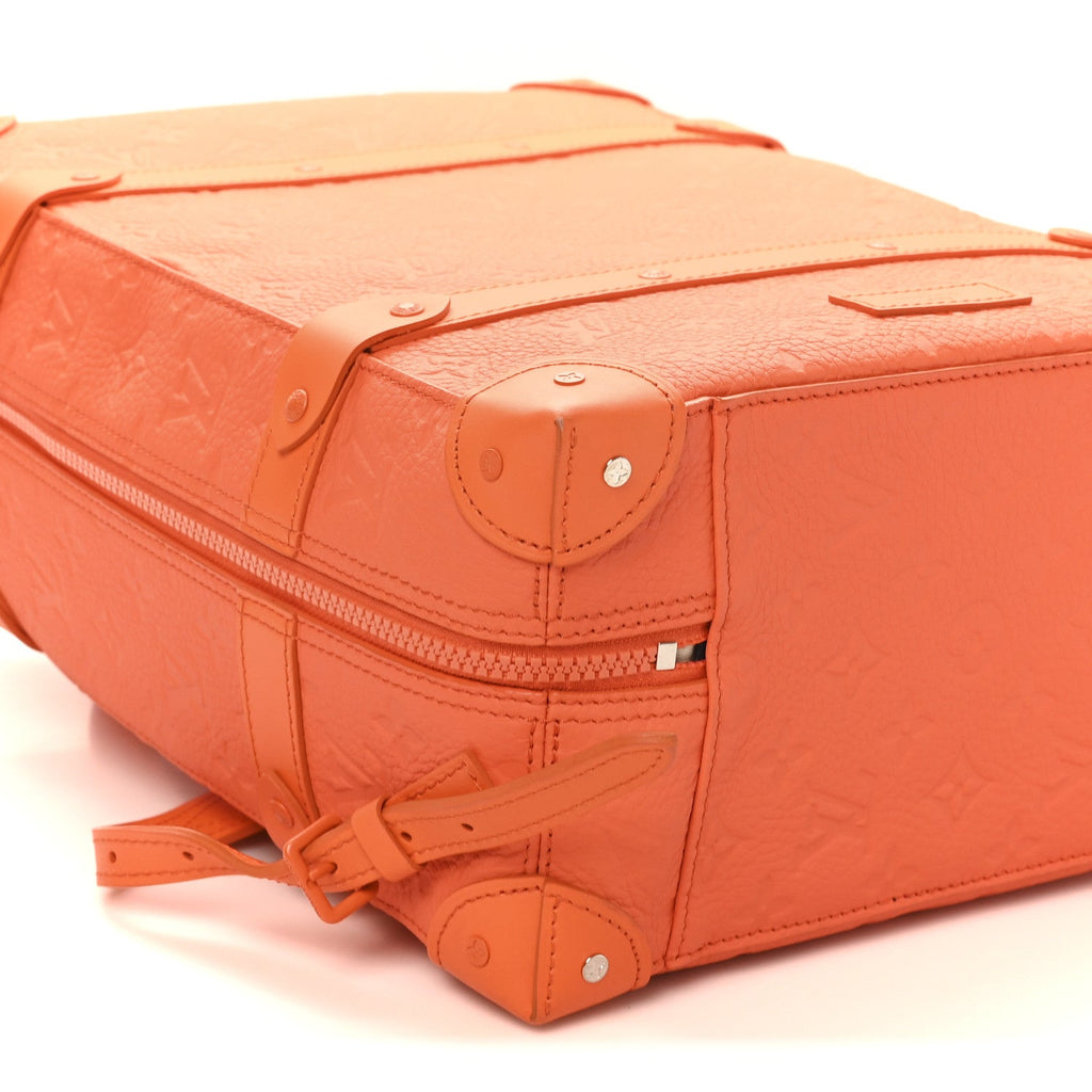Louis Vuitton Taurillon Empreinte Soft Trunk Backpack PM Orange