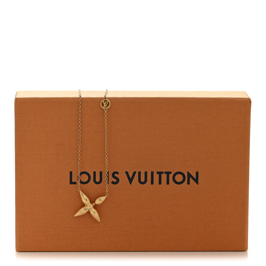 Louis Vuitton Metal Louisette Necklace Gold