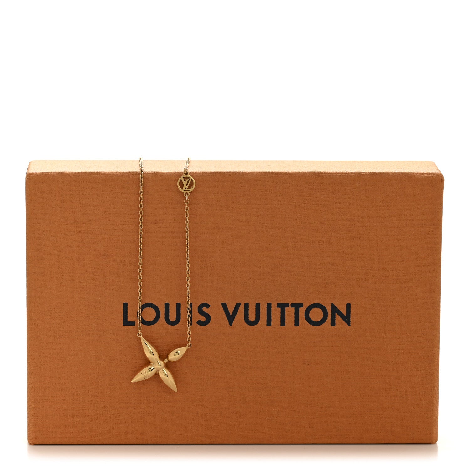 Louis Vuitton Metal Louisette Necklace Gold