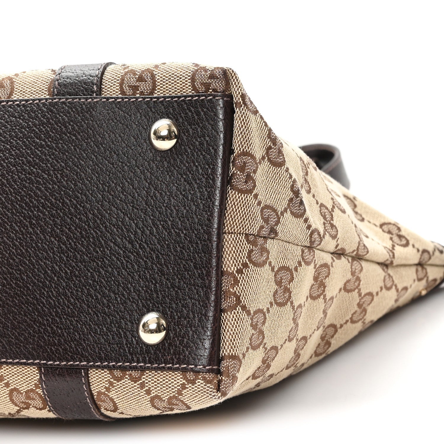 Gucci Monogram Medium Abbey Tote Dark Brown