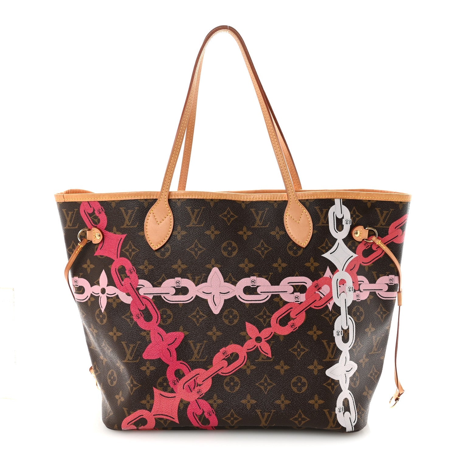 Louis Vuitton Monogram Bay Neverfull MM Rose Ballerine Poppy