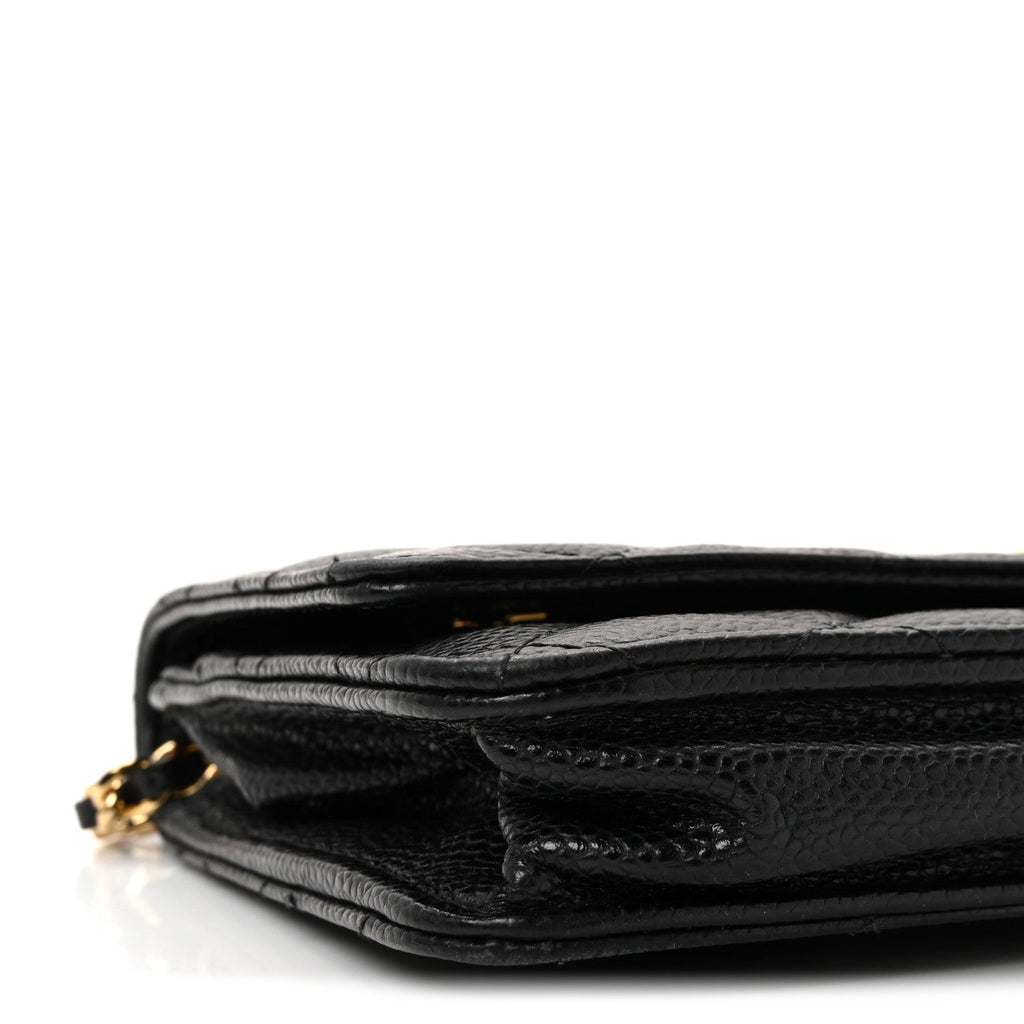 Chanel Caviar Quilted Wallet on Chain WOC Black