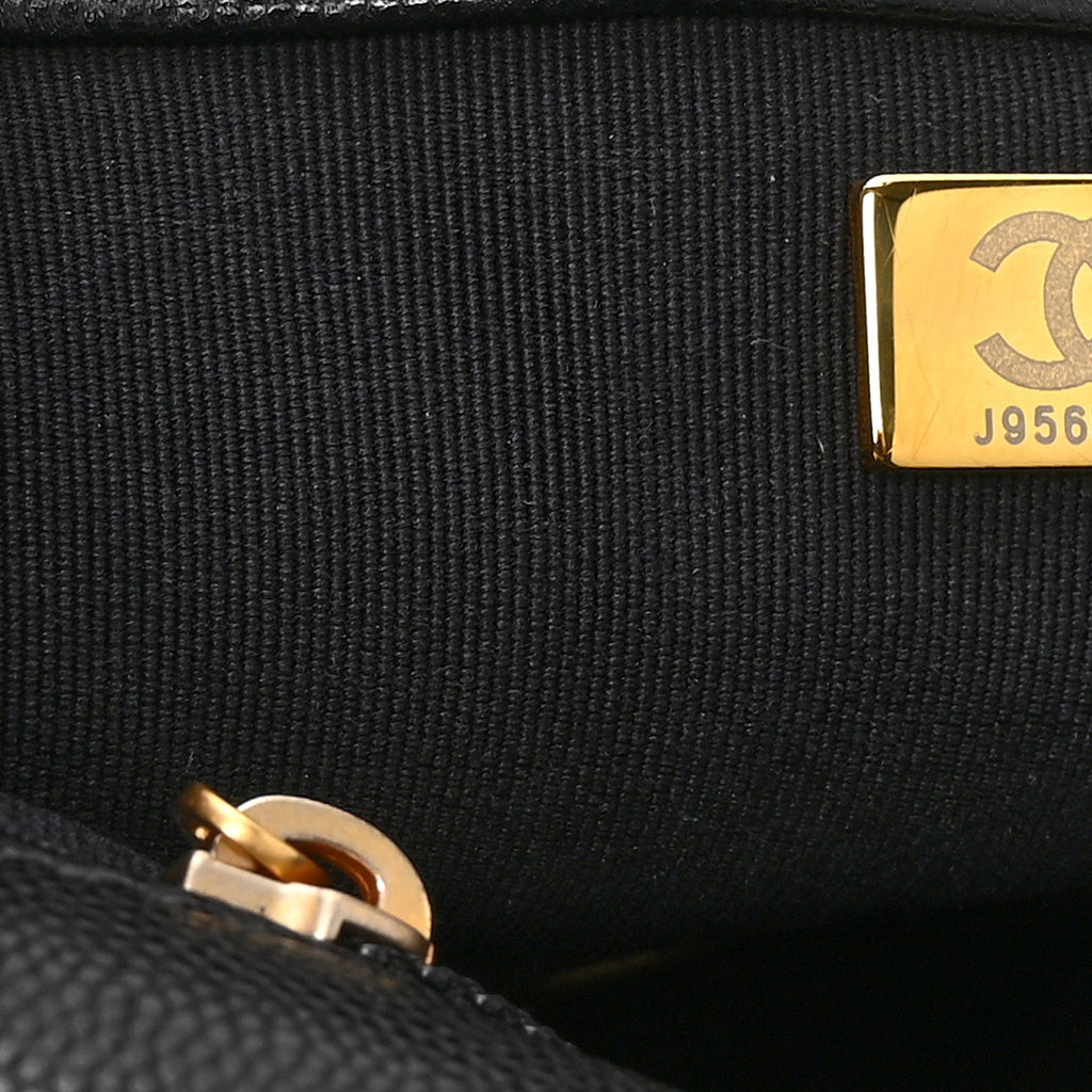 Chanel Caviar Quilted Medium Chain Flap  Black