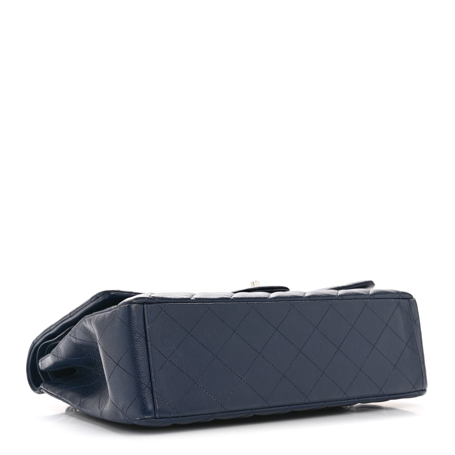 Chanel Caviar Quilted Maxi Double Flap Navy Blue
