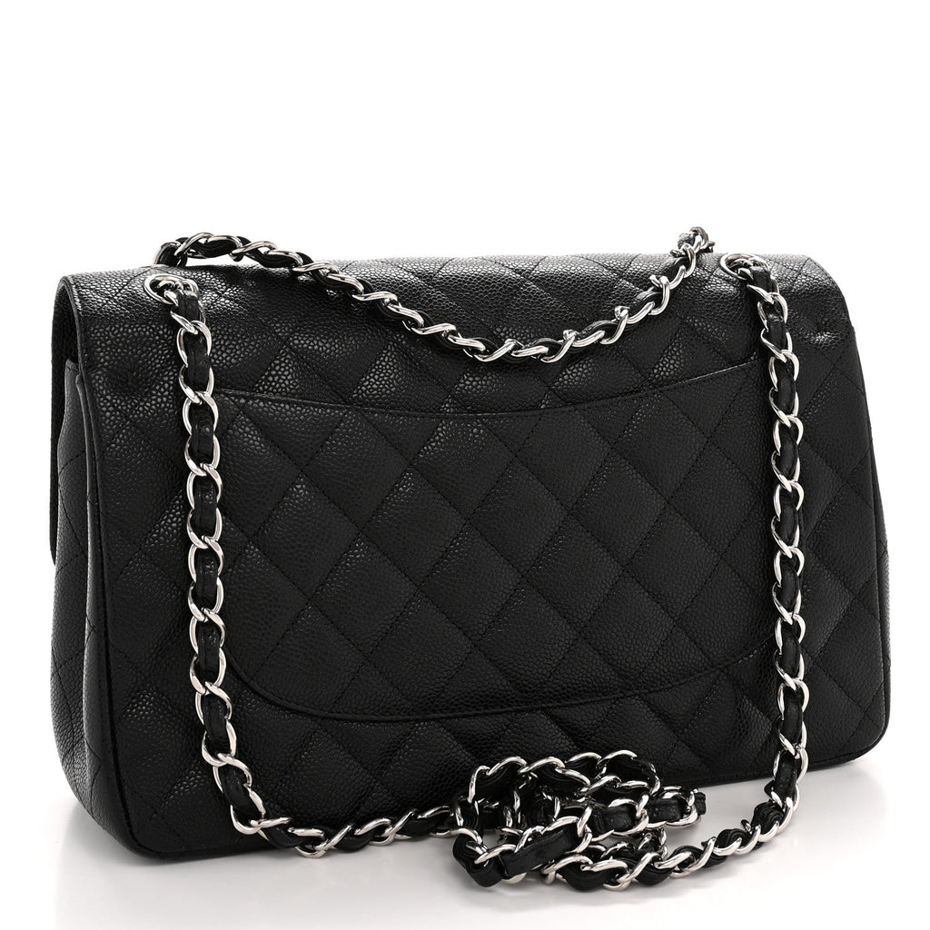Chanel Caviar Quilted Jumbo Double Flap Black