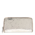 Louis Vuitton Monogram Mirror Zippy Wallet Silver