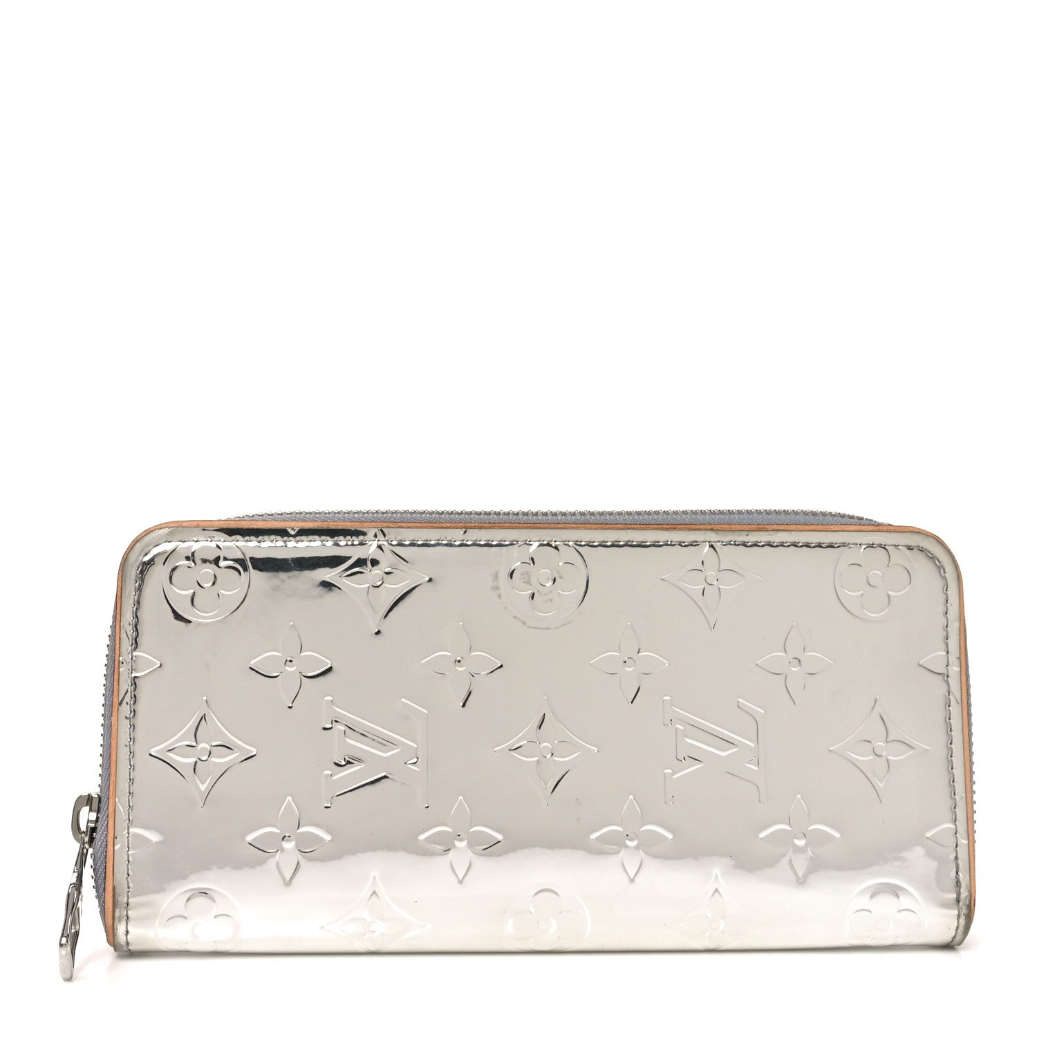 Louis Vuitton Monogram Mirror Zippy Wallet Silver