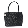 Chanel Caviar Quilted Medallion Tote Black