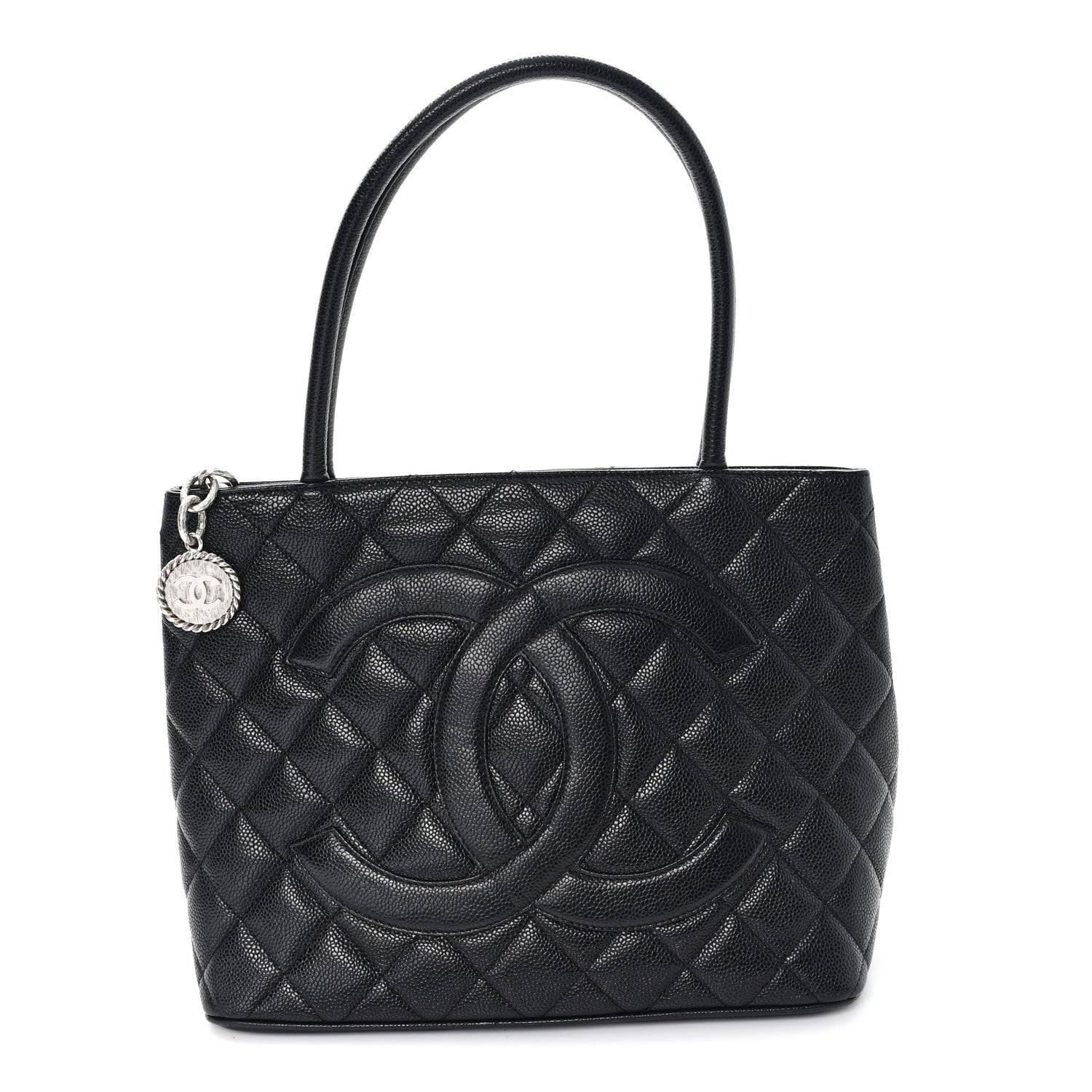 Chanel Caviar Quilted Medallion Tote Black