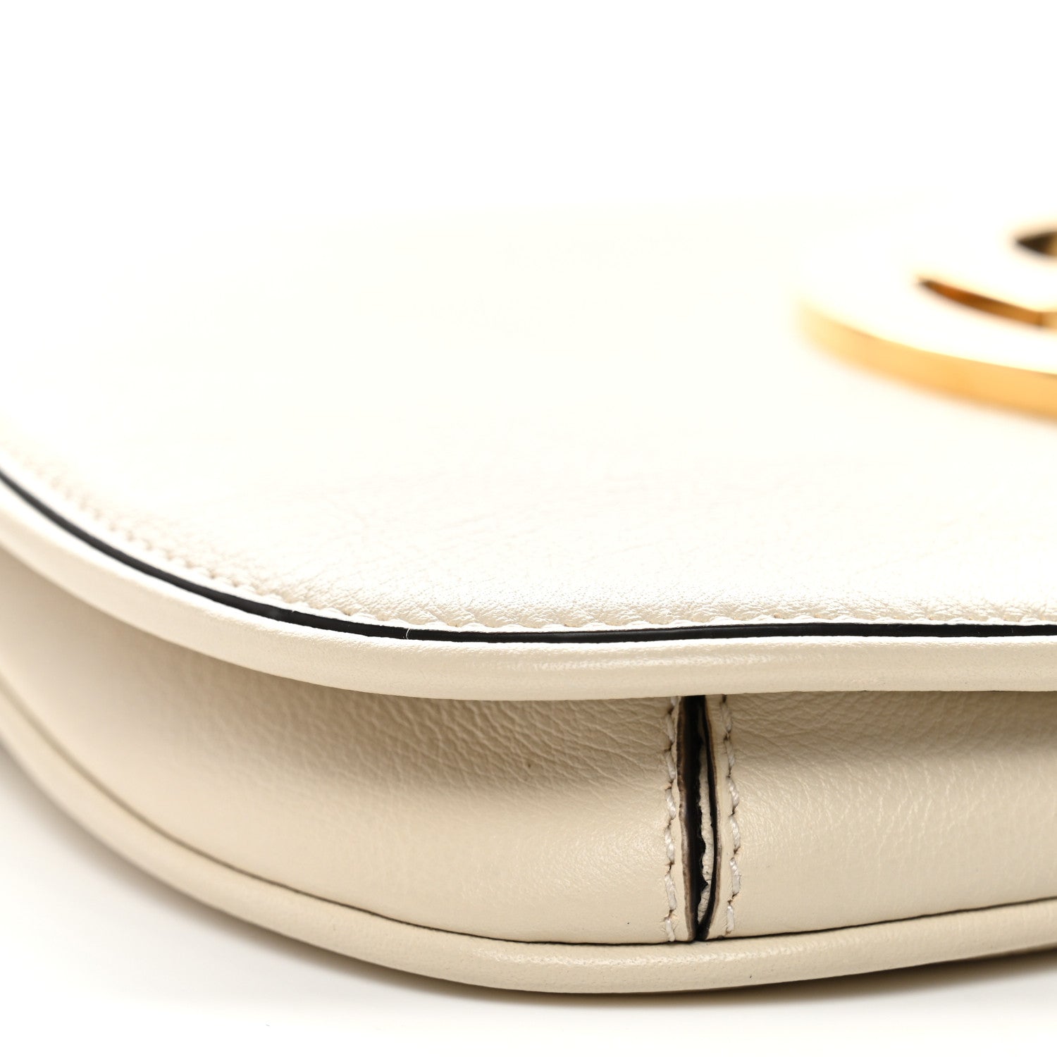 Gucci Roxy Calfskin Blondie Chain Shoulder Flap Bag Mystic White