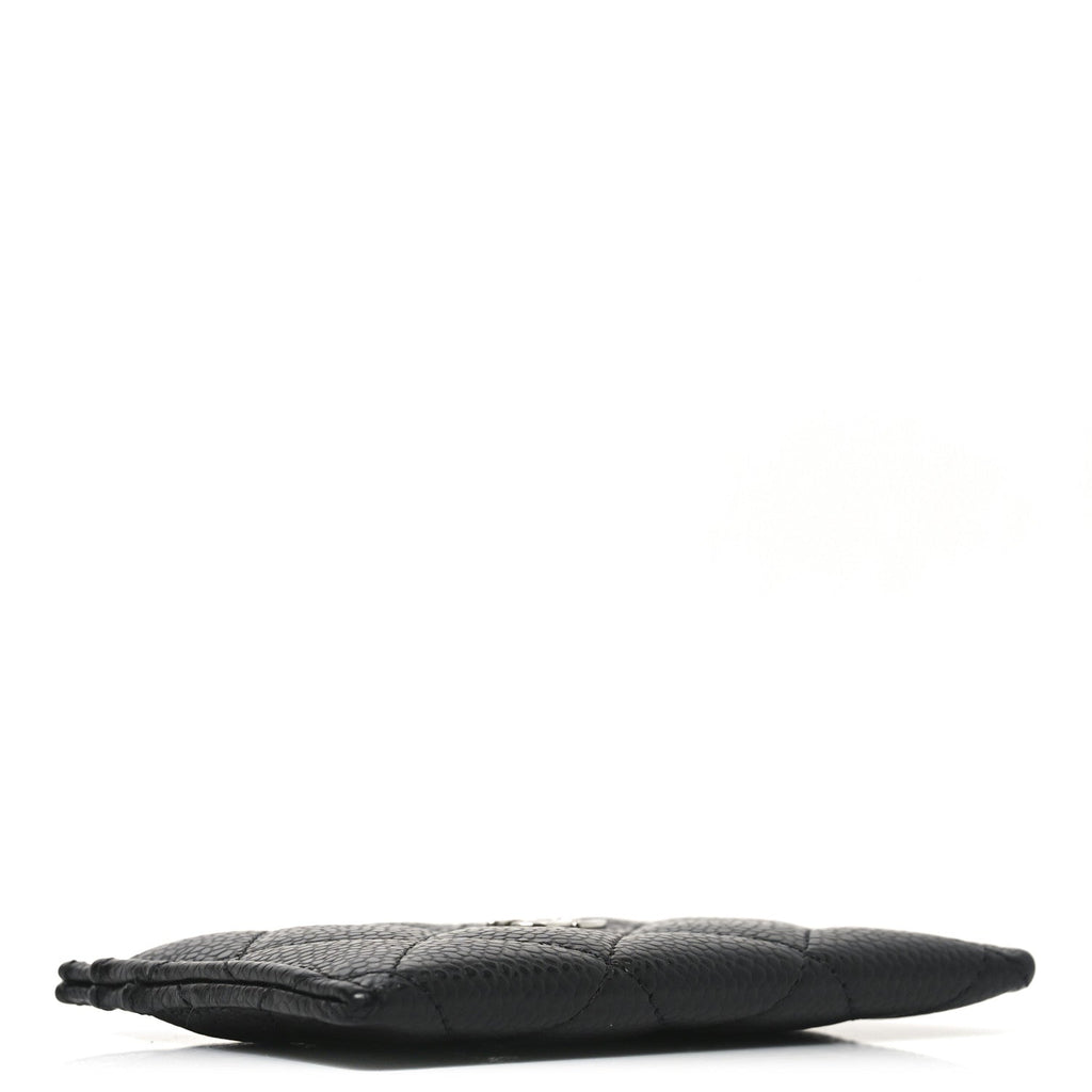 Caviar Quilted Card Holder Black
