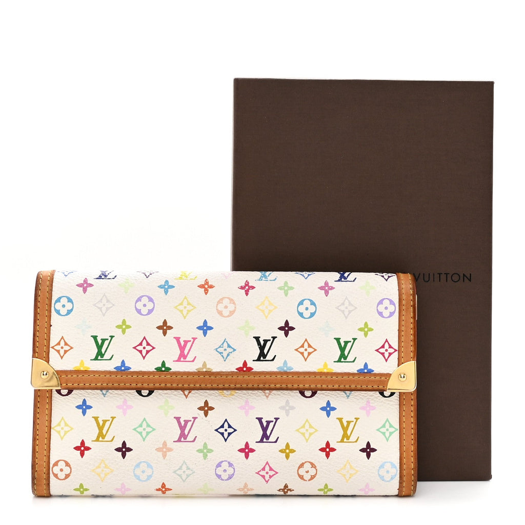 Louis Vuitton Monogram Multicolor Porte Tresor International Wallet White