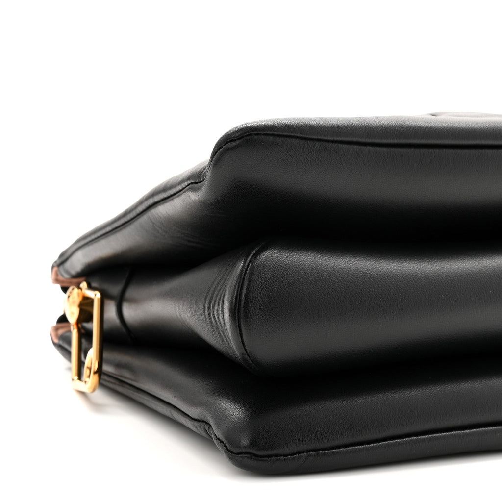 Louis Vuitton Lambskin Embossed Monogram Coussin PM Black