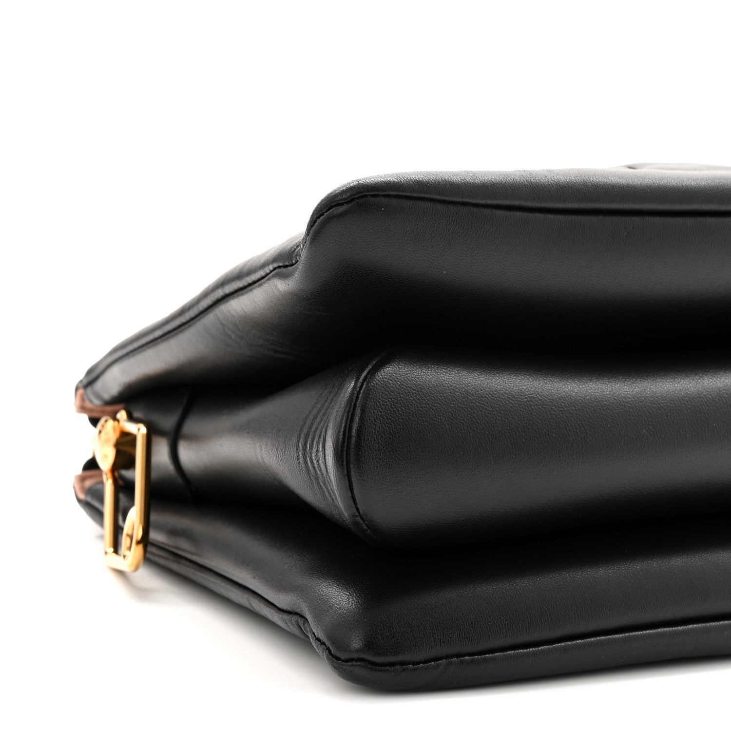 Louis Vuitton Lambskin Embossed Monogram Coussin PM Black