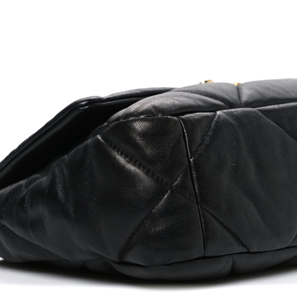 Chanel Lambskin Quilted Medium Chanel 19 Flap Black