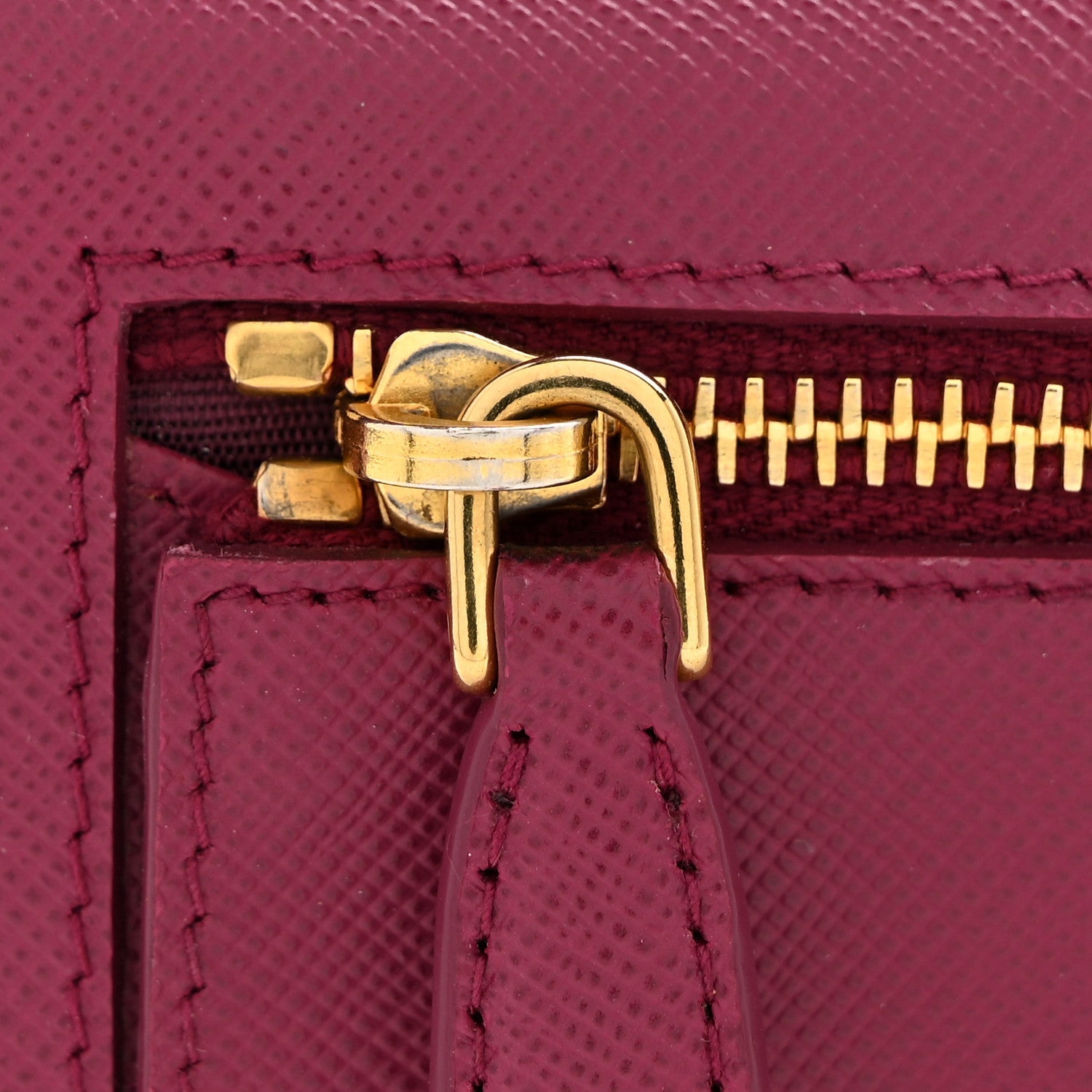 Prada Saffiano Metal Continental Flap Travel Wallet Ametista