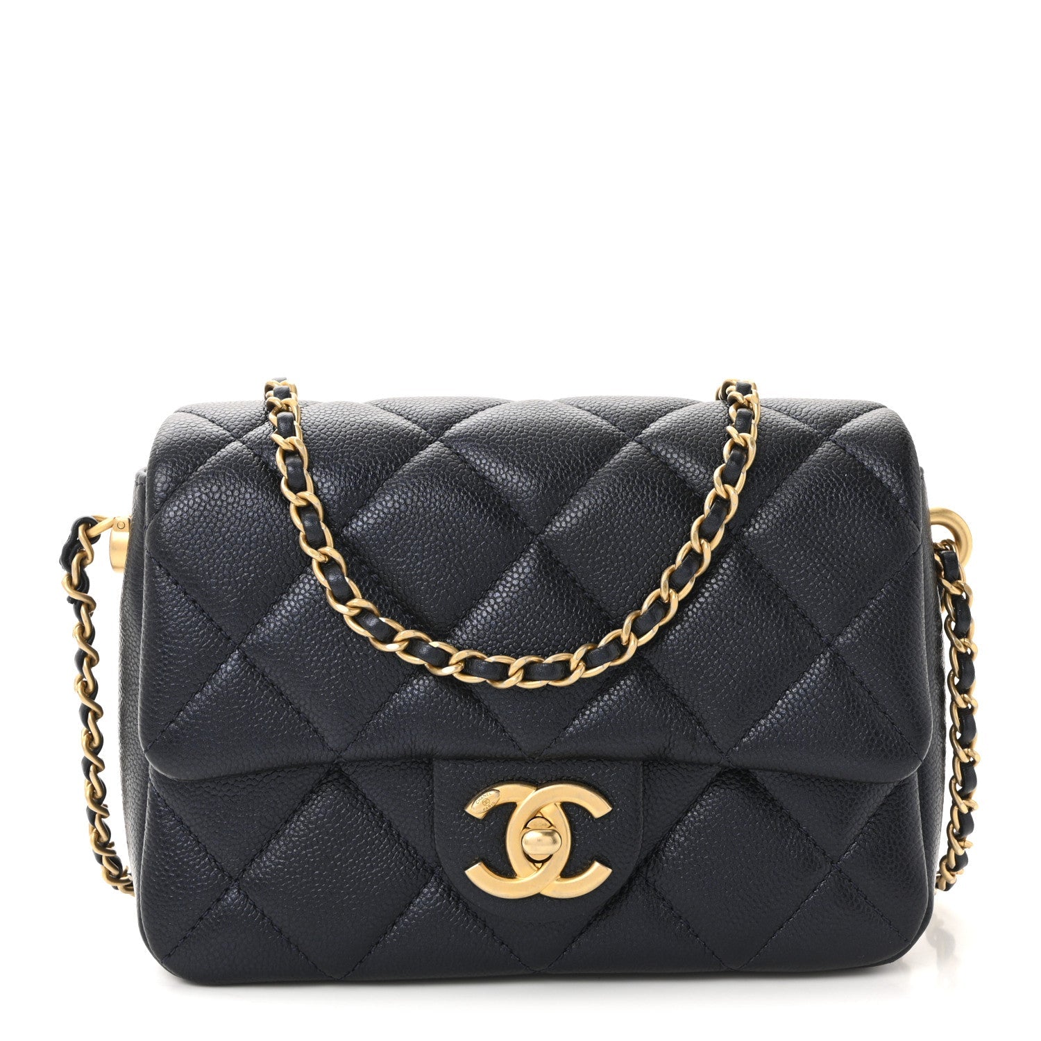 Chanel Iridescent Caviar Quilted Mini My Perfect Flap Black